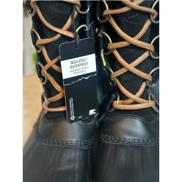 Sorel $199 Tofino II Waterproof Insulated Snow Shearling Duck Boots Black Women’ - Picture 7 of 11